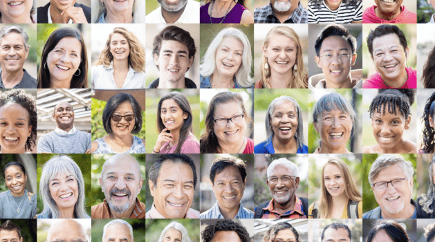 Collage of smiling customers
